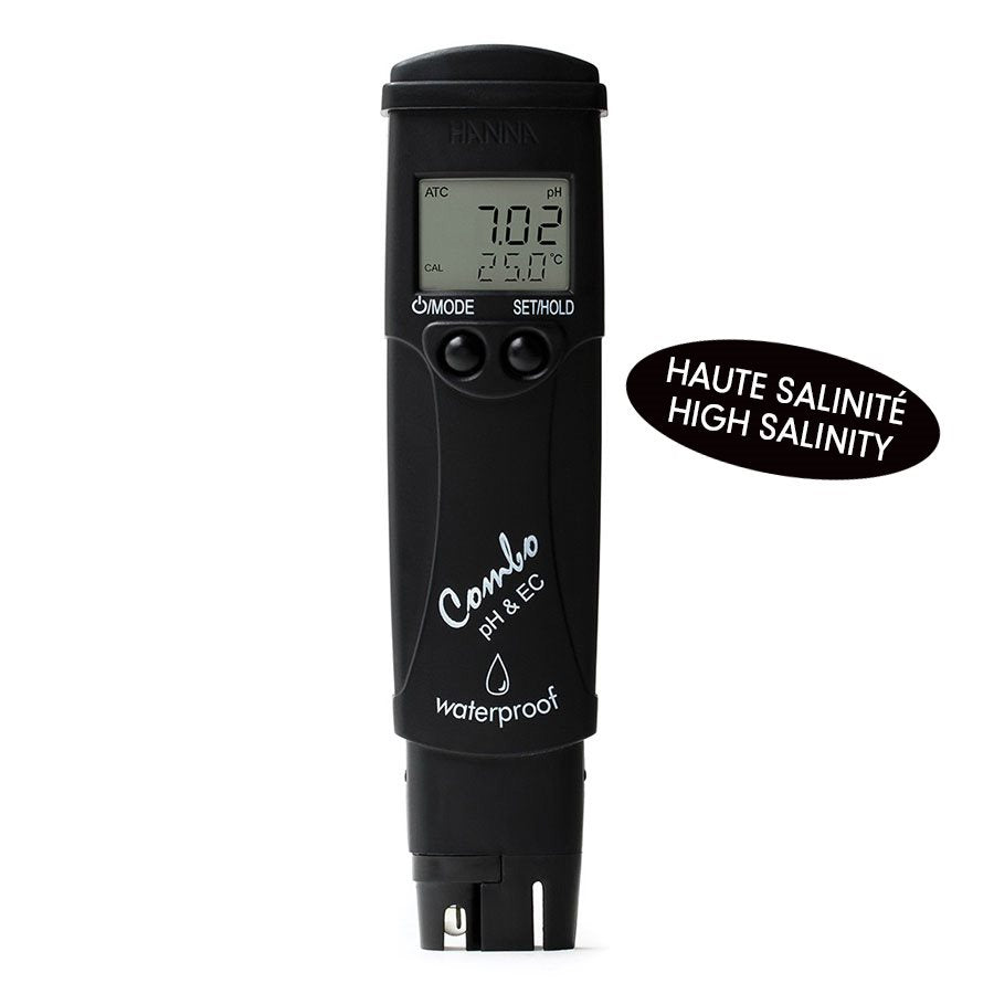 Hanna HI 98130 Combo High Salinity pH / EC / PPT Meter